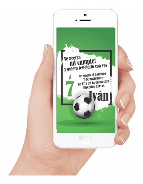 Tarjeta Futbol Invitación Digital Whatsapp Cumpleaños 0