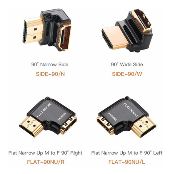 Adaptador Hdmi Zeskit Macho A Hembra En Angulo Recto 1