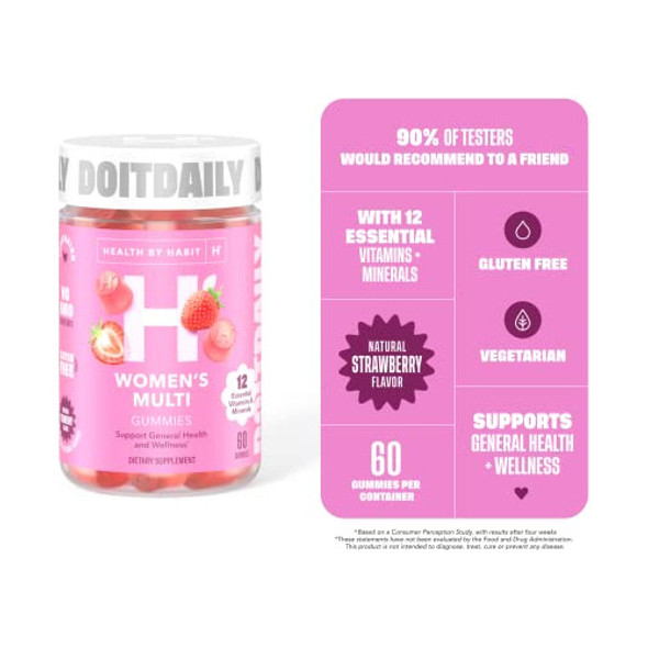 Gomas Multivitamínicas Para Mulheres Health By Habit (60 Gom 1