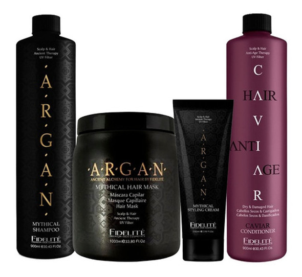 Kit Fidelite Argan Shampoo Acond Mascara Y Crema Envio S/c 0
