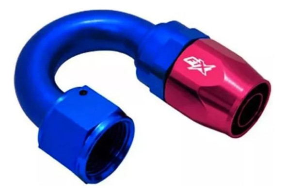 Acople Conexión 180° An12 Azul Rojo Ftx Fueltech 0