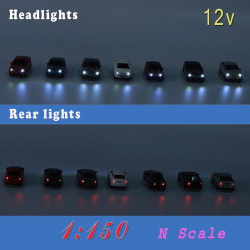 Ec150cn 12pcs 1: 150 N Maqueta Iluminada Coches Con Leds De 1