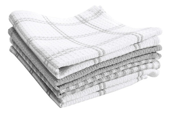 Toalla De Cocina T-fal Suave, 30x33cm, Pack De 4 Gris 0