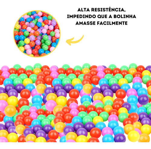 Bolinhas De Plástico Para Piscina Kit C/ 200 Uni Coloridas 1