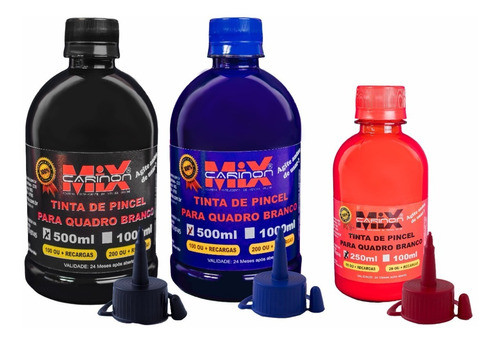 Kit Tinta Para Marcador De Quadro Branco 2 De 500ml + 250ml 0