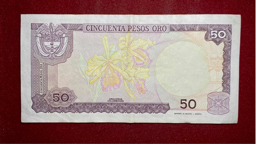 Billete 50 Pesos Oro Colombia 1986 Pick 425 B Camilo Torres 1