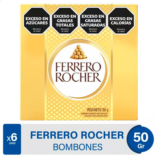 Ferrero Rocher Bombones Chocolate Pack X6 Cajas - 01mercado 0