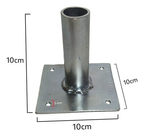 Suporte Fixar Coluna De Madeira No Chão 15x15x Kit 7 Pçs 1