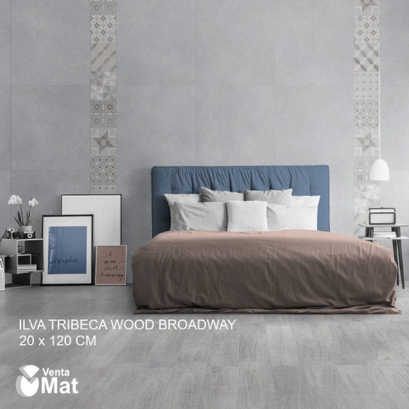 Porcelanato Ilva Tribeca Wood Broadway 20x120 1ra 1