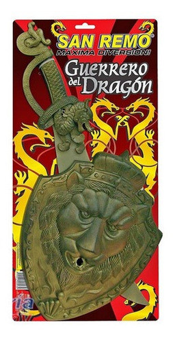 Set Guerrero Del Dragón Espada Y Escudo Ploppy 368526 0