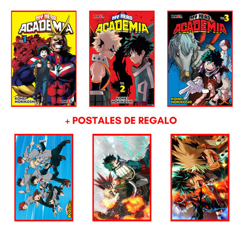 Combo My Hero Academia Vol. 01, 02 Y 03  - Ivrea 0