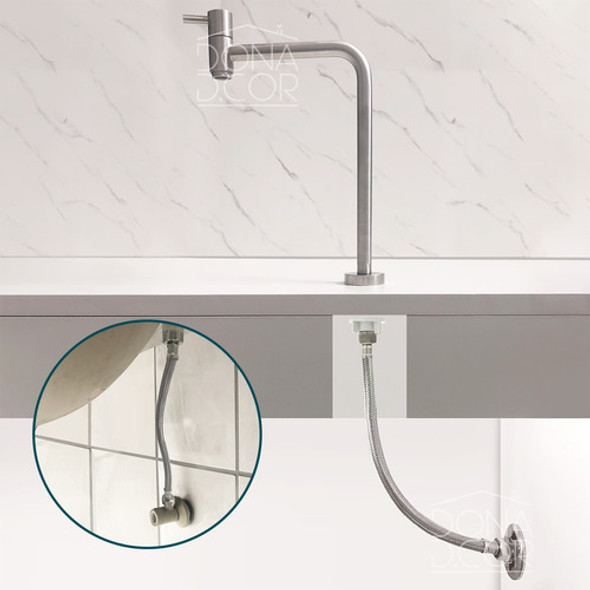 Mangueira Trançada Engate 1/2 Flexível Inox 40cm Quente Fria 1 Mangueira Trançada Engate 1/2 Flexível Inox 40cm Quente Fria 1