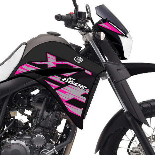 Adesivos Yamaha Xt 660r 2015/2018 Moto Preta Faixa +emblemas 1