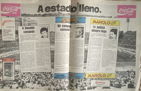 Danubio Campeón,  Fútbol, Nov 1988, El Diario Cr06b7 1