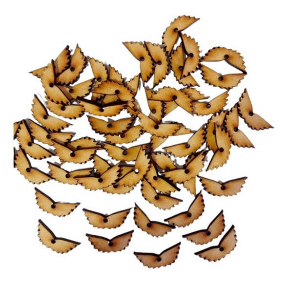 30 Alas Alitas Perforfacion Fibrofacil 8cm Mdf Souvenirs 0