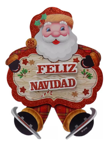 Decoracion De Navidad Diseño Papa Noel De 35cm 0