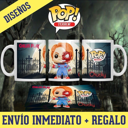 Kit Diseños Plantillas Tazas Funko Pop Terror Sublimación 1