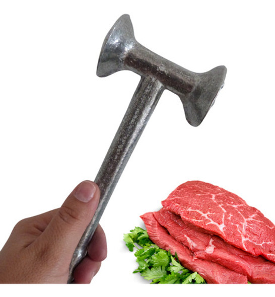 Kit 2 Martelo Para Carne Batedor Em Alumínio P/ Amaciar Bife 1 Kit 2 Martelo Para Carne Batedor Em Alumínio P/ Amaciar Bife 1