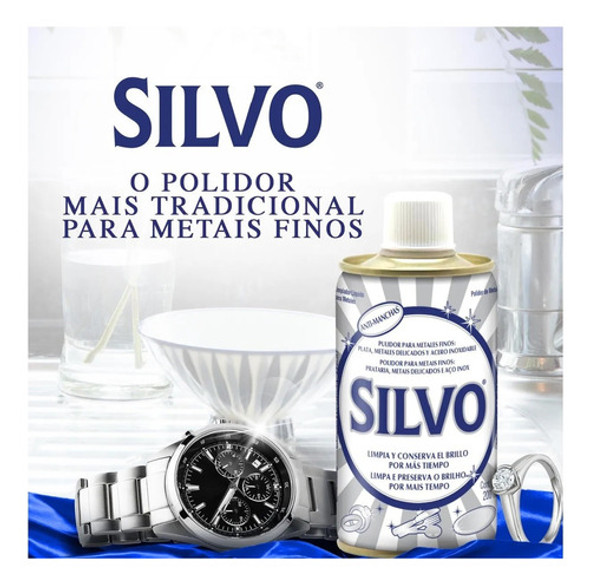 Polidor De Metais Silvo 200ml 1 Polidor De Metais Silvo 200ml 1