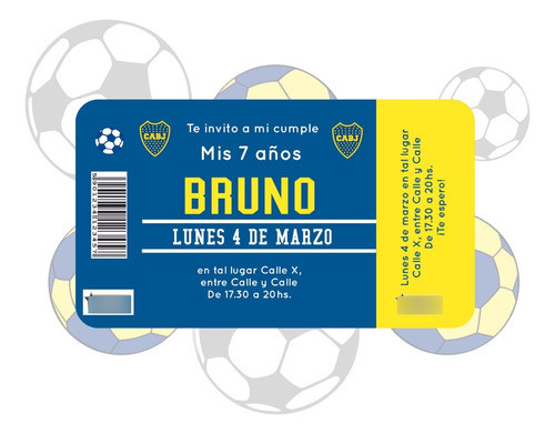 Kit Boca Juniors Cumpleaños Candybar Imprimible Personalizad 0