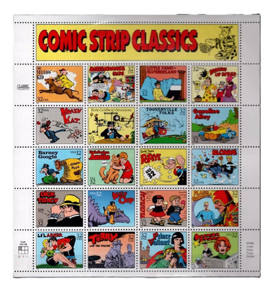 1995 Dibujos Animados Clasicos- Usa (hojita Sellos) Mint 0