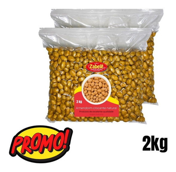 Amendoim Crocante 2kg - Saudável - Promoção Imperdível 0