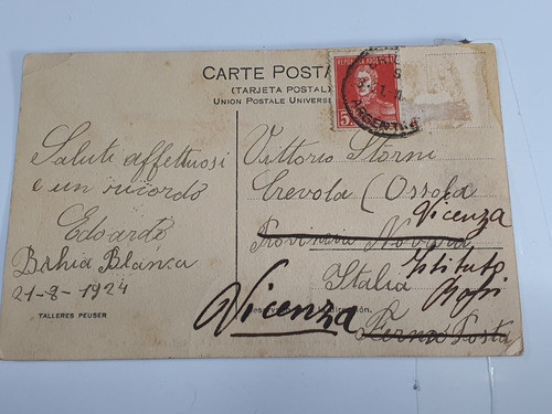 Antigua Postal:bahia Blanca-vista Panoramica-circulada- 134 1