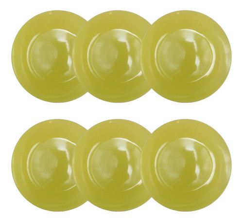 Plato Llano 26.5 Cm Amarillo Brillante Kit X 6 Goldsky Bazar 0