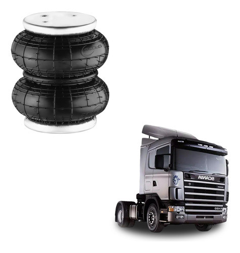 Bolsa Fole Suspensor 2 Gomos Eixo Auxiliar Scania Nº 1863244 1