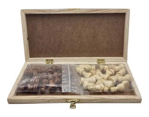 Juego De Mesa Ajedrez De Madera Chico 26 X 26 Cm 1