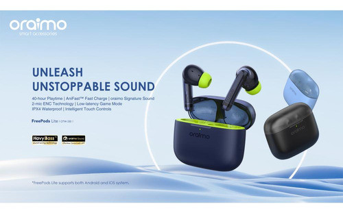 Auriculares Inalámbricos Oraimo - Freepods Lite Otw-330+bth 1