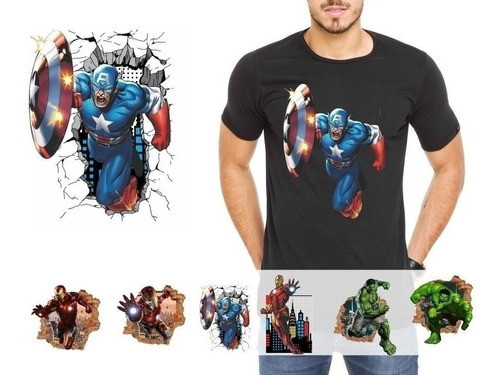 Vectores Plantillas Para Remeras Y Pared Super Heroes 0