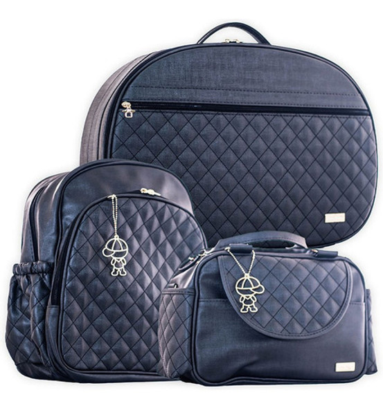 Kit Bolsas De Maternidade Matelassê Pérola  - Baby Bless 0 Kit Bolsas De Maternidade Matelassê Pérola  - Baby Bless 0