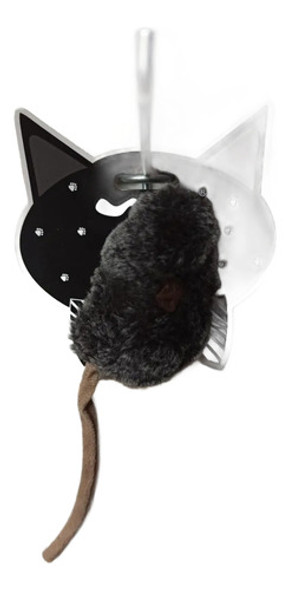 Juguete Para Gato Ratón Peludo Oscuro 0