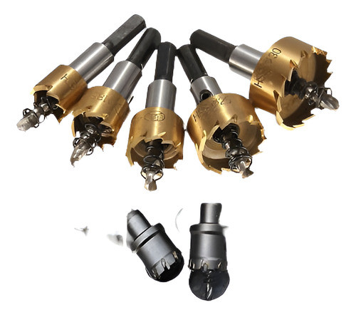 5 Carburo Punta Tct Taladro Broca Sierra Para Acero Inoxidab 0