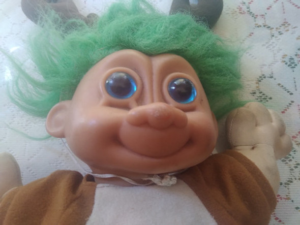 Antiguo Peluche Muñeco Troll Felpa 35 Cms.altura 0