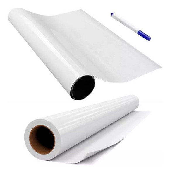 Vinilo Pizarra Blanca / Pizarrón Para Marcador - 1,26 X 8m 0