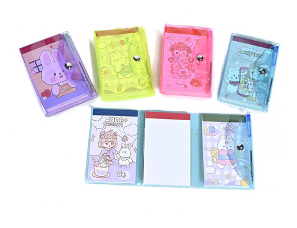 Libreta Mini Tapa Pvc Violeta C/ Lapicera - Goldin Papelería 0