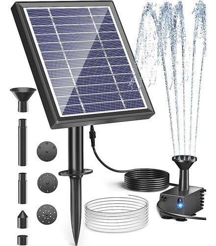 Fuente Solar Bilingüe Para Baño De Pájaros, Kit De Panel Sol 0