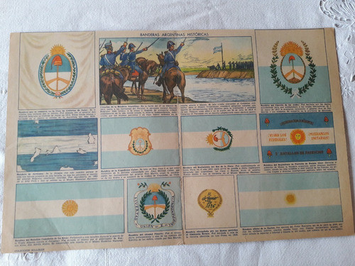 Antigua Lamina Billiken - Banderas Argentinas Historicas 0