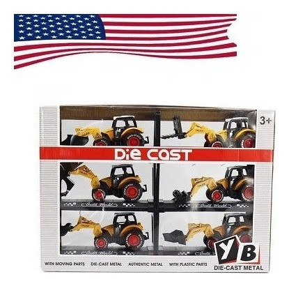 6pcs Excavadora Volquete Camión Modelo Kit Móvil Figuras De 1