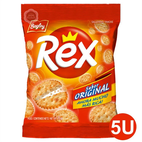 Galletitas Rex 75g X5 Paquetes - Oferta En Sweet Market 0