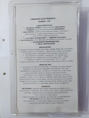 Candado Telefonico Electrónico (peltronix) 1