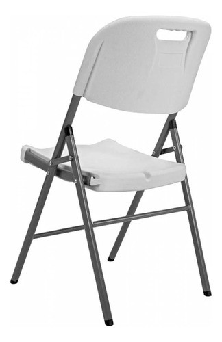 Silla Blanco Polietileno Y Metal Ava 1