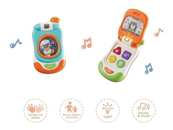 Teléfono Celular De Juguete Tapa Luz Sonidos Chimstar 1