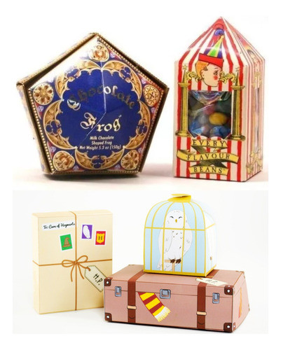 Combo De 2 Cajas De Dulces De Harry Potter, Para Imprimir 0