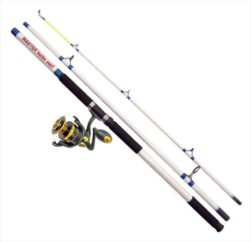 Equipo Pesca Corvinero Caña 4.20 X 3 Trm + Reel Fuerte 0
