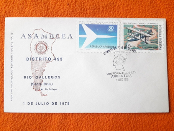 Sobre Conmemorativo Del Rotary Club De Rio Gallegos 0