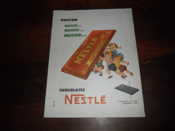 Antigua Lamina Publicidad Chocolates Nestle Chocmel Almendra 0 Antigua Lamina Publicidad Chocolates Nestle Chocmel Almendra 0