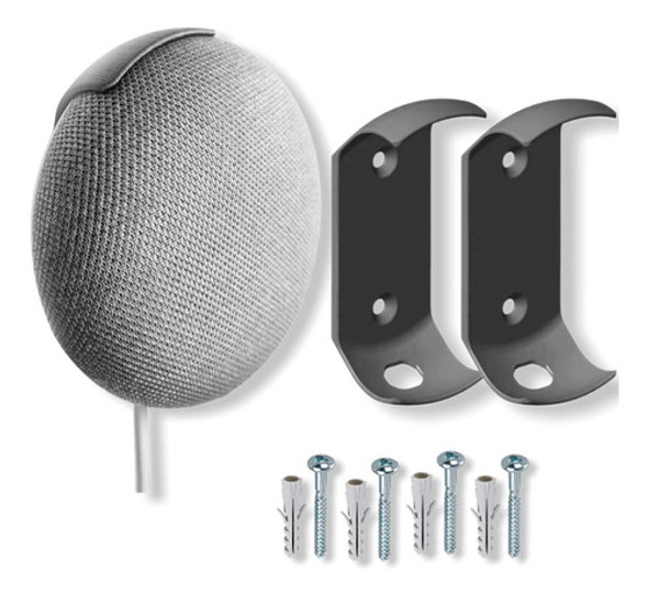 Kit 2 Suporte Apoio Parede Google Home Mini Assistente Cinza 0
